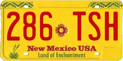 NM license plate 286TSH