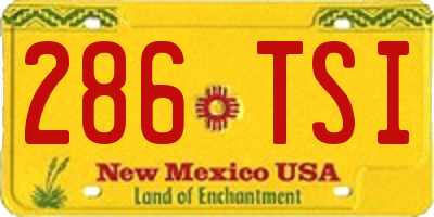 NM license plate 286TSI