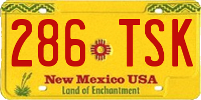 NM license plate 286TSK