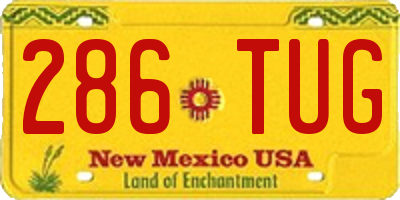NM license plate 286TUG