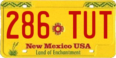 NM license plate 286TUT