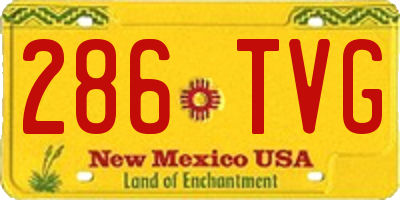 NM license plate 286TVG