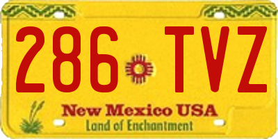 NM license plate 286TVZ