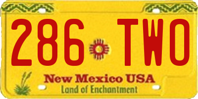 NM license plate 286TWO