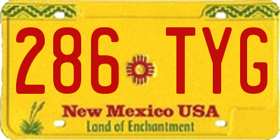 NM license plate 286TYG