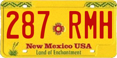 NM license plate 287RMH
