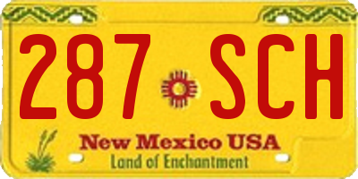 NM license plate 287SCH