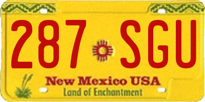 NM license plate 287SGU