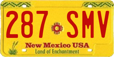 NM license plate 287SMV