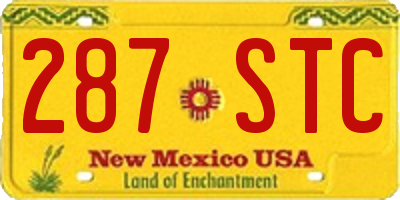 NM license plate 287STC