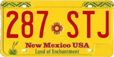 NM license plate 287STJ