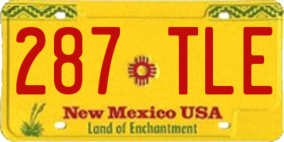 NM license plate 287TLE