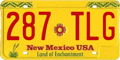 NM license plate 287TLG