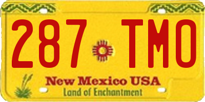 NM license plate 287TMO