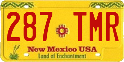 NM license plate 287TMR