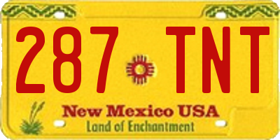 NM license plate 287TNT