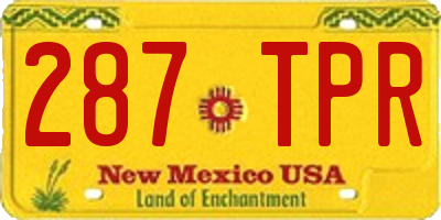 NM license plate 287TPR