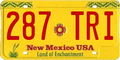 NM license plate 287TRI