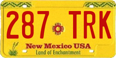 NM license plate 287TRK