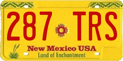 NM license plate 287TRS