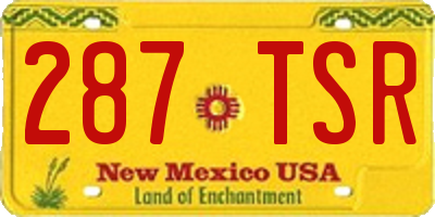 NM license plate 287TSR