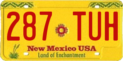 NM license plate 287TUH