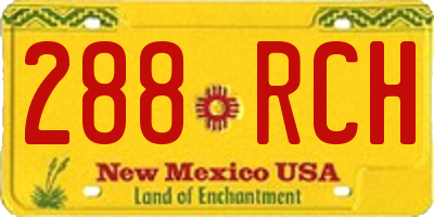NM license plate 288RCH