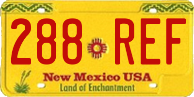 NM license plate 288REF