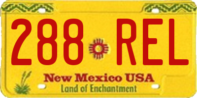 NM license plate 288REL