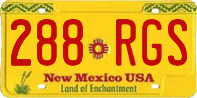 NM license plate 288RGS