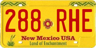 NM license plate 288RHE