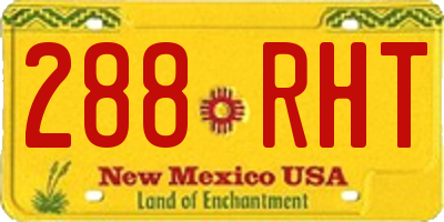 NM license plate 288RHT