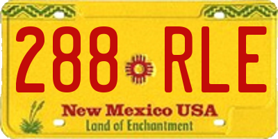 NM license plate 288RLE