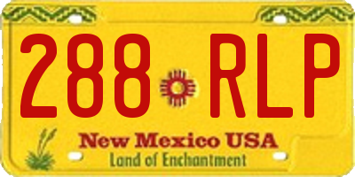 NM license plate 288RLP