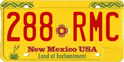 NM license plate 288RMC