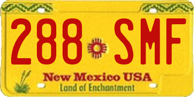 NM license plate 288SMF