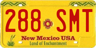 NM license plate 288SMT