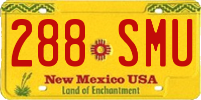 NM license plate 288SMU
