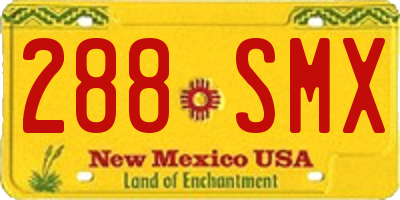 NM license plate 288SMX