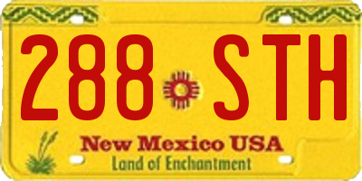 NM license plate 288STH