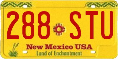 NM license plate 288STU