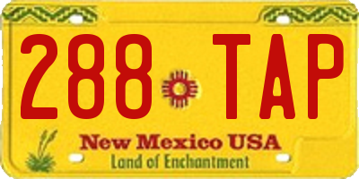 NM license plate 288TAP