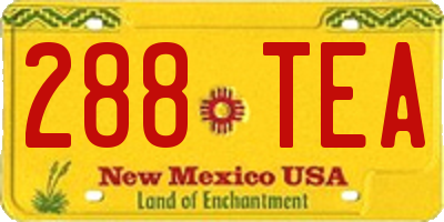 NM license plate 288TEA