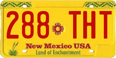 NM license plate 288THT