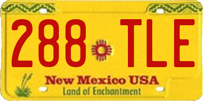 NM license plate 288TLE