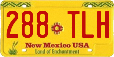 NM license plate 288TLH