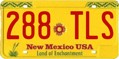 NM license plate 288TLS