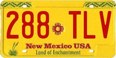 NM license plate 288TLV