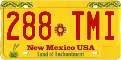 NM license plate 288TMI