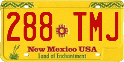 NM license plate 288TMJ